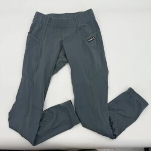 KERRITS Womens Gray Pull On Grip Knee Patch Riding Breeches Size Small Tights